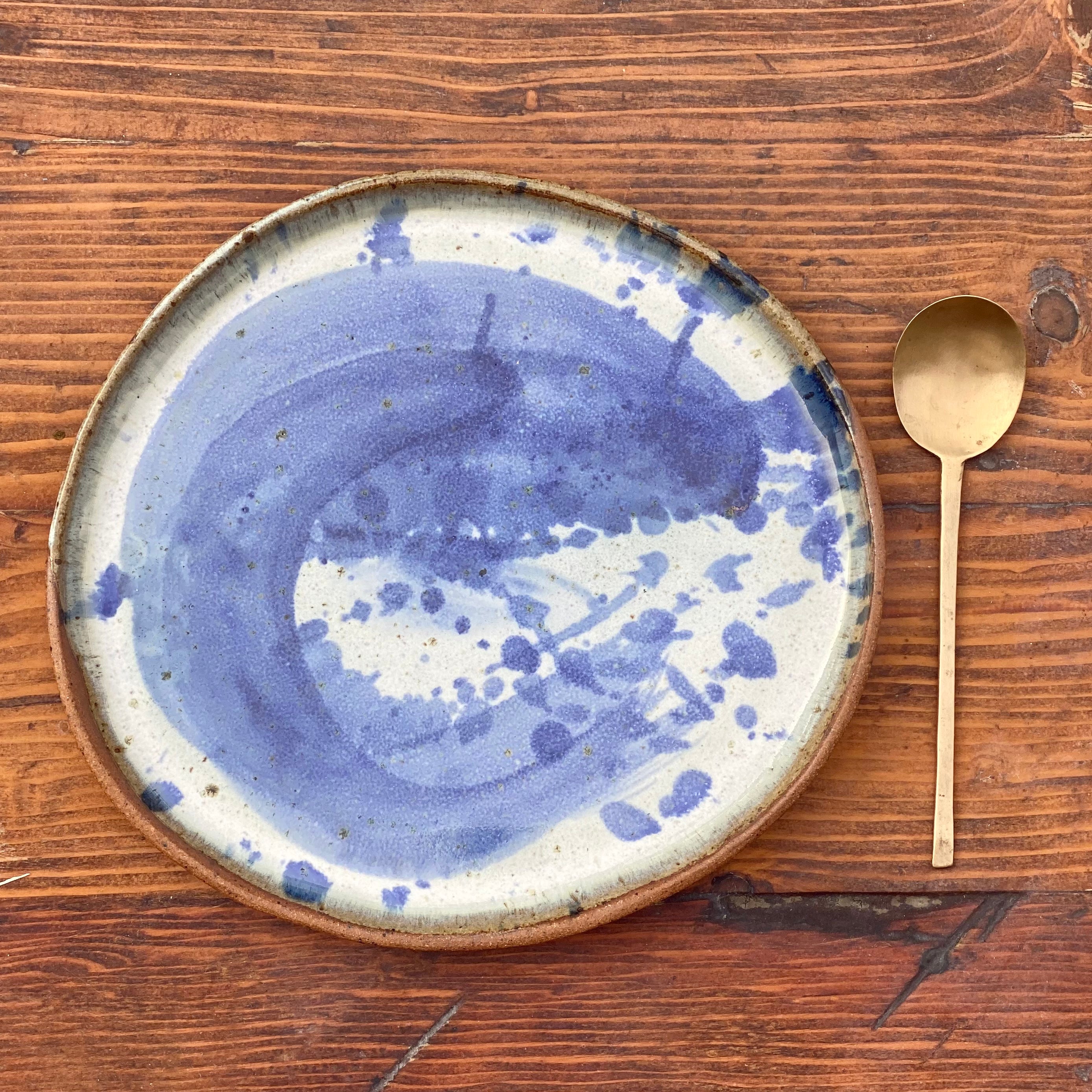 splattered serving dish - organic